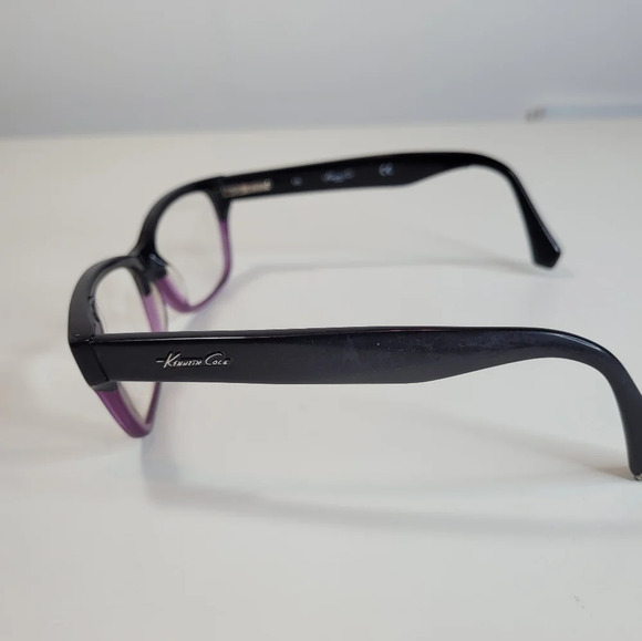 Kenneth Cole Eyeglass Frames Style 198 Black Purple Glasses 53-14-135 - Picture 5 of 9